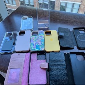 Nine iPhone 14 pro max cases (including 3 wallet cases)!